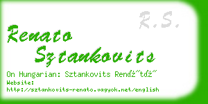 renato sztankovits business card